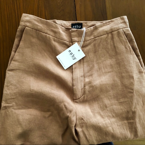 🆕 Val Crop Pant in Pecan Linen - Picture 8 of 8